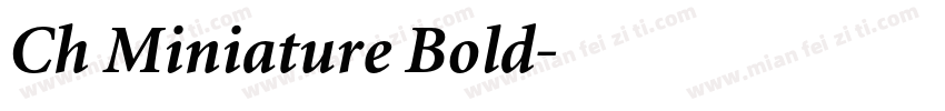 Ch Miniature Bold字体转换